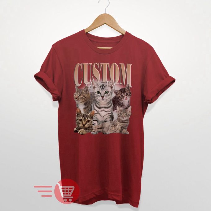 Custom Cat Lover Tee: Personalized Memorial Shirt with Your Own Photo Changeable Design