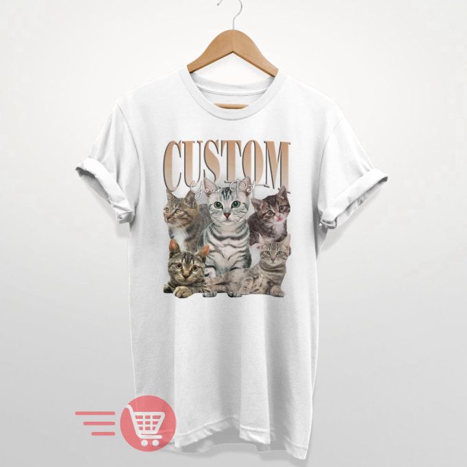 Custom Cat Lover Tee: Personalized Memorial Shirt with Your Own Photo Changeable Design
