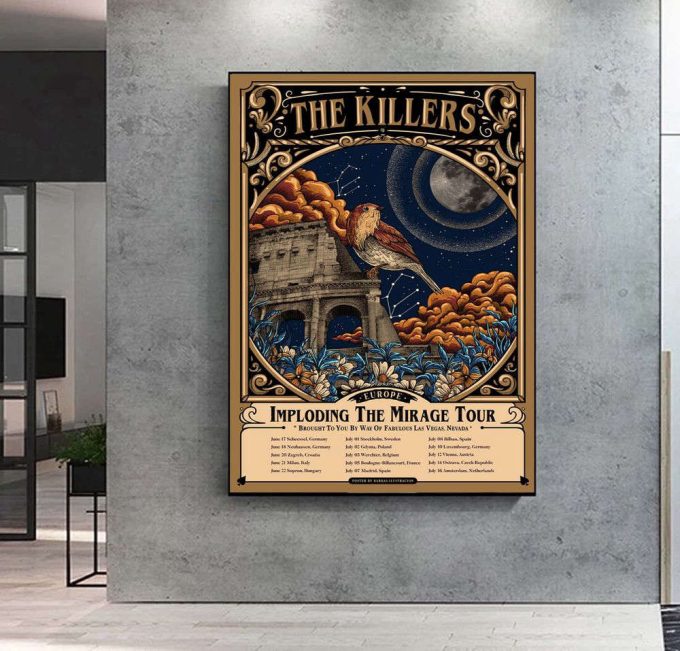 Custom Imploding The Mirage Tour 2022- The KILLERS North American 2022 Tour Poster