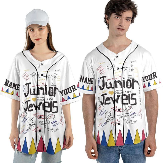 Custom Name And Number Junior Jewels Music Baseball Jersey