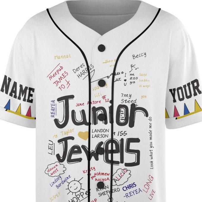 Custom Name And Number Junior Jewels Music Baseball Jersey