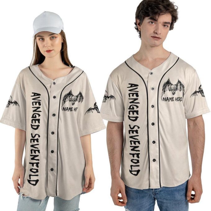 Custom Name Avenged Sevenfold Rock Baseball Jersey