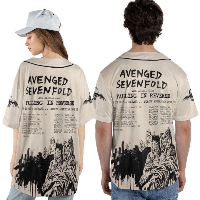 Custom Name Avenged Sevenfold Rock Baseball Jersey
