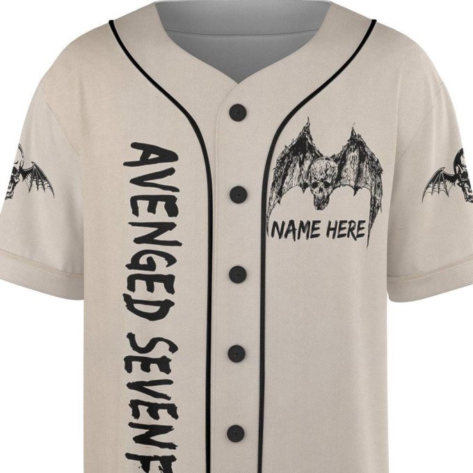 Custom Name Avenged Sevenfold Rock Baseball Jersey