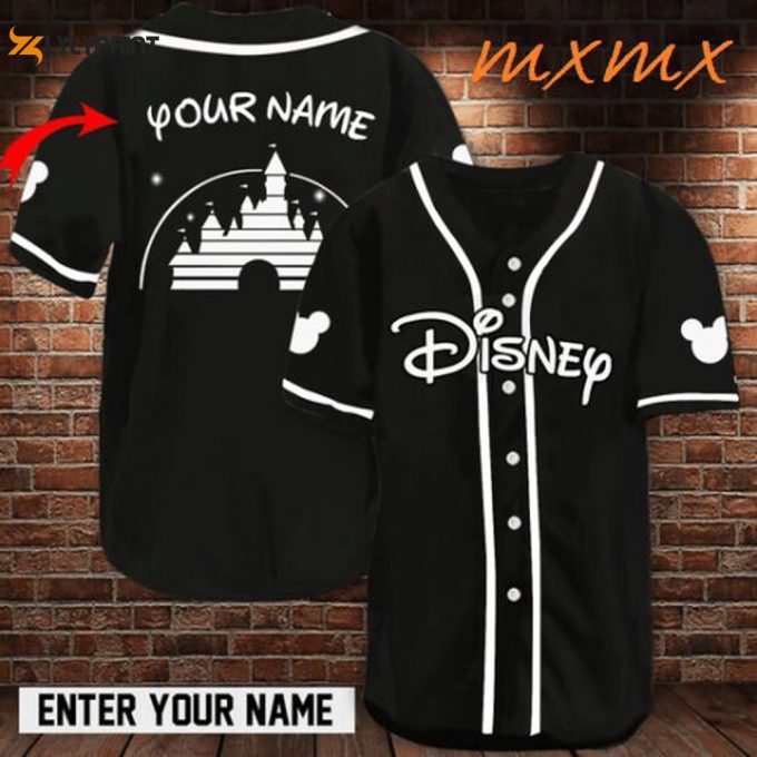 Custom Name Disney Baseball Jersey