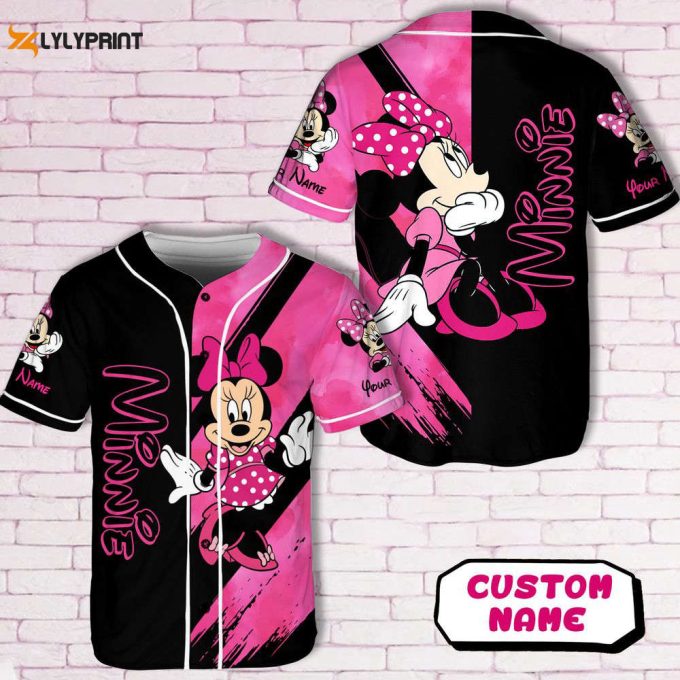Custom Name Disney Colors Baseball Jersey