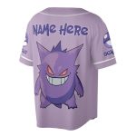 Custom Name Gengar Unisex Baseball Jersey