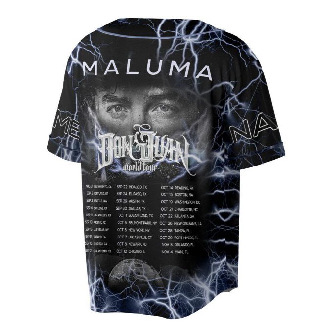 Custom Name Maluma 2023 Tour Baseball Jersey