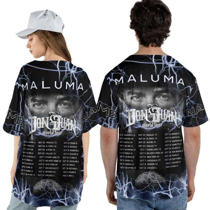 Custom Name Maluma 2023 Tour Baseball Jersey