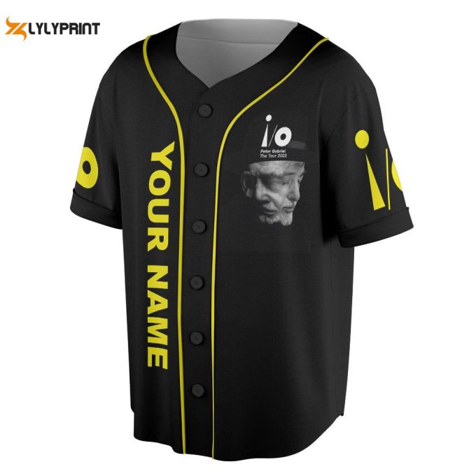 Custom Name Peter Gabriel 73rd Anniversary 1950-2023 Tour Music Baseball Jersey