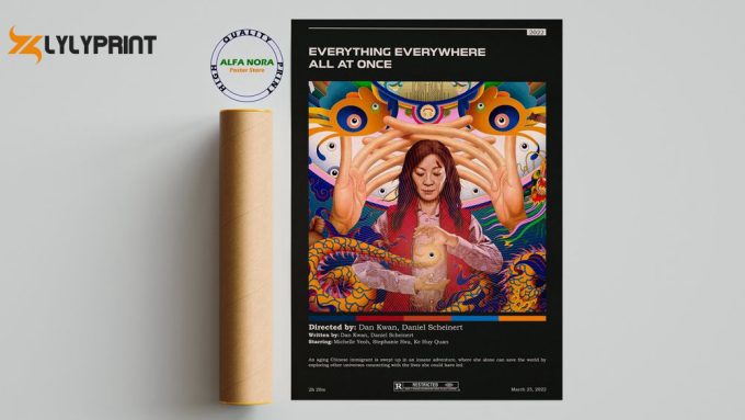 Everything Everywhere All At Once Retro Movie Poster