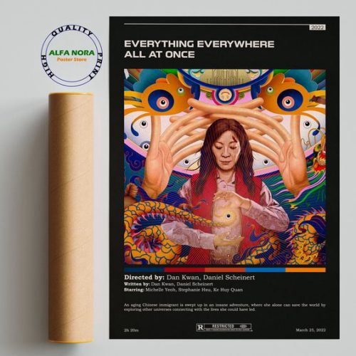 Everything Everywhere All At Once Retro Movie Poster