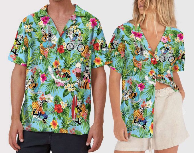 Goofy a Movie Hawaiian Shirt, Disneyland Beach Hawaii Shirt