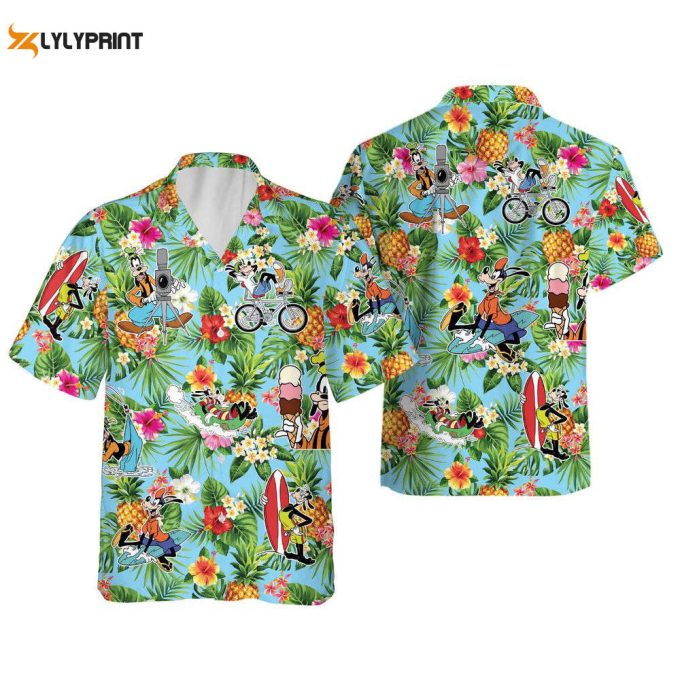 Goofy a Movie Hawaiian Shirt, Disneyland Beach Hawaii Shirt