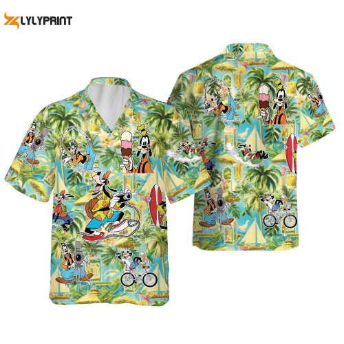 Goofy a Movie Hawaiian Shirt, Disneyland Beach Hawaii Shirt