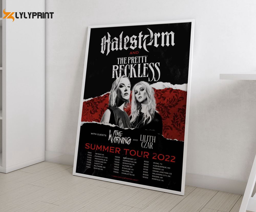 Halestorm and the Pretty Reckless US Tour Poster Halestorm and the Pretty Reckless US Tour Poster