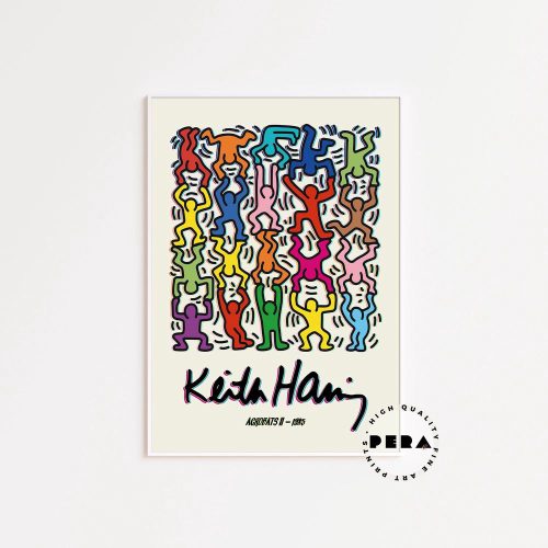 Keith Haring Acrobats 1985 Poster, Keith Haring Poster, Pop Art, Keith Haring Art Print
