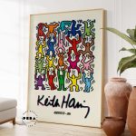Keith Haring Acrobats 1985 Poster, Keith Haring Poster, Pop Art, Keith Haring Art Print