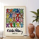 Keith Haring Acrobats 1985 Poster, Keith Haring Poster, Pop Art, Keith Haring Art Print