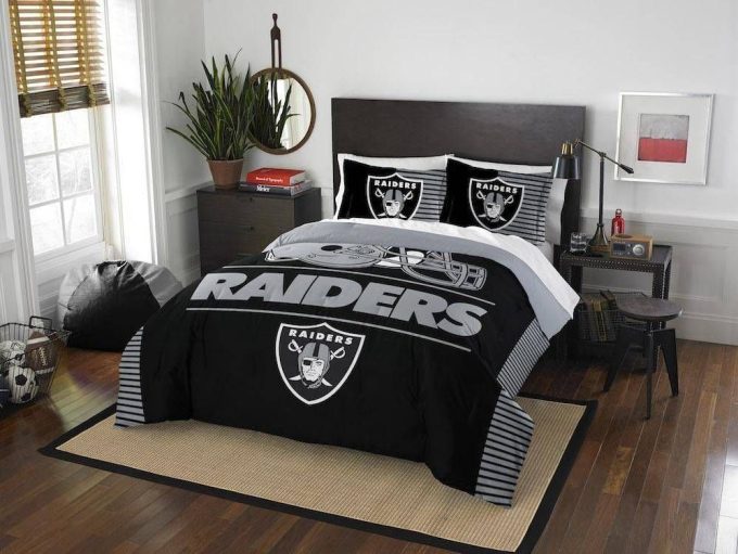 Las Vegas Raiders Duvet Cover Bedding Set Gift for Fans 2024 BD389