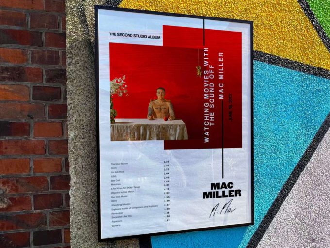 Mac Miller”s “Watching mobies with the sound off” Album Cover Poster