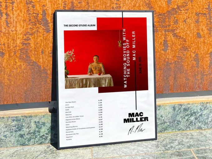 Mac Miller”s “Watching mobies with the sound off” Album Cover Poster