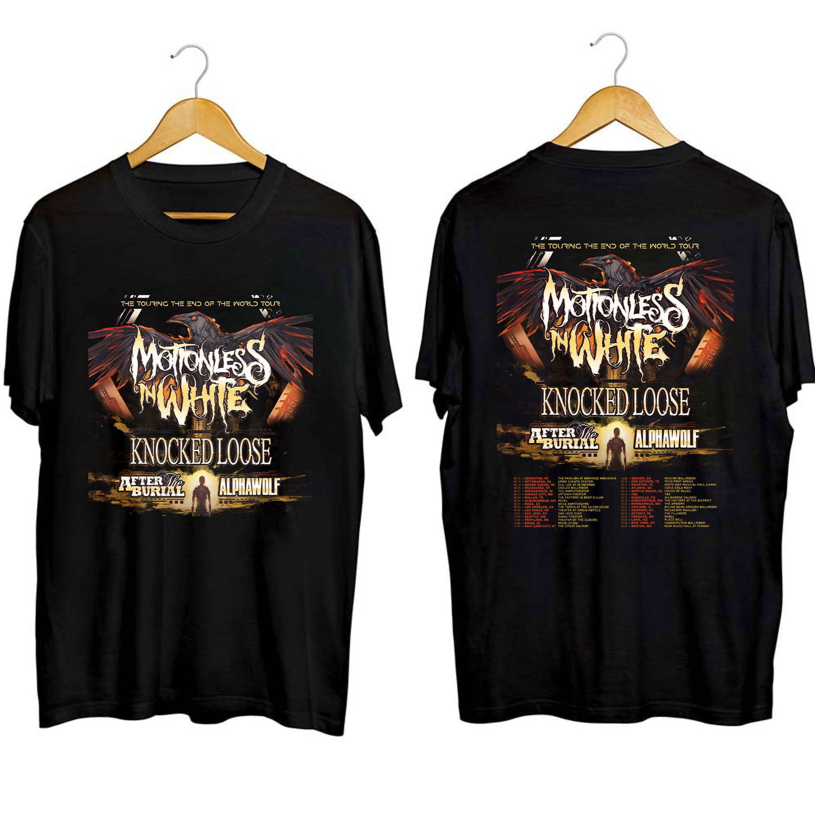 Exclusive Motionless In White 2023 Concert Fan Tee – The Touring The End Of The World Tour Exclusive Motionless In White 2023 Concert Fan Tee – The Touring The End Of The World Tour