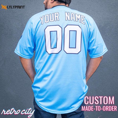 Myrtle Beach Mermen Kenny Powers Full-Button Baseball Jersey Custom