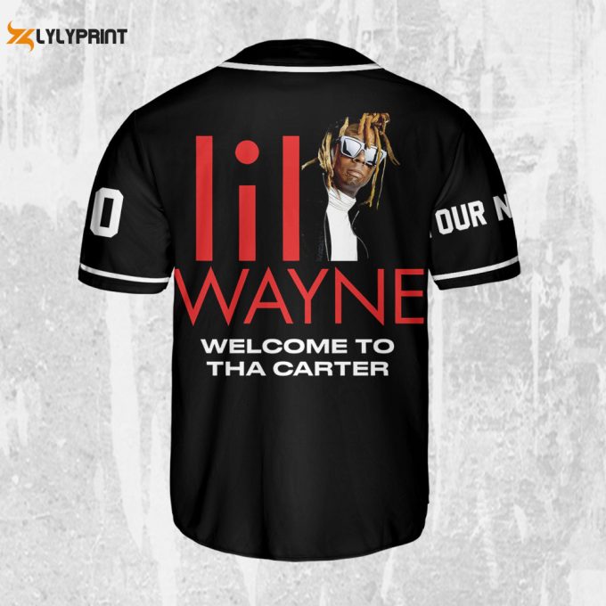 Personalize Lil Wayne Welcome To Tha Carter Black And Red Jersey, Custom Baseball Jersey