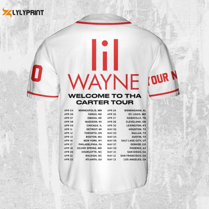 Personalize Lil Wayne Welcome To Tha Carter White Color Jersey, Custom Baseball Jersey