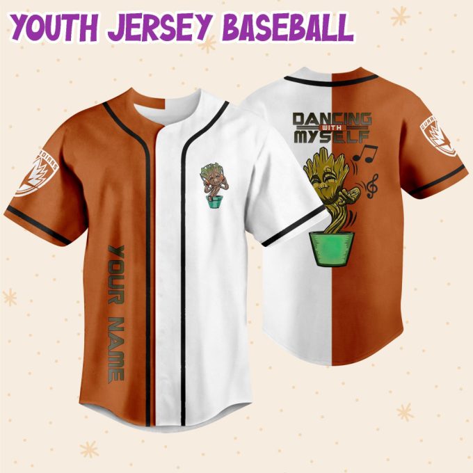 Personalized Groot Dancing With Myself Baseball Jersey