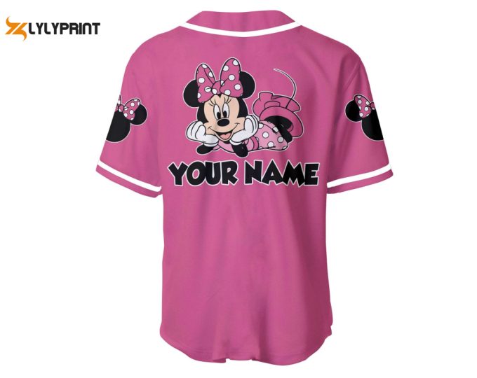Personalized Minnie Mouse Baseball Jersey