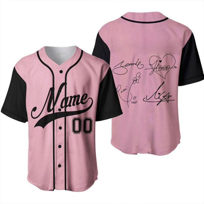 Personalized Name Custom Blackpink Kpop Baseball Jersey