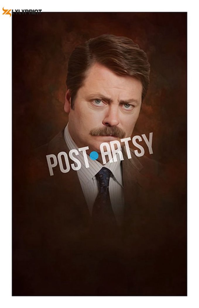 Ron Swanson Portrait – Parks and Recreation Poster – Parks and Rec Poster