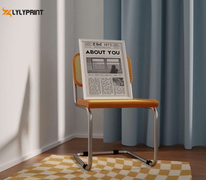 The 1975 Retro Newspaper Poster About You Lyric Print Being Funny in a Foreign Language