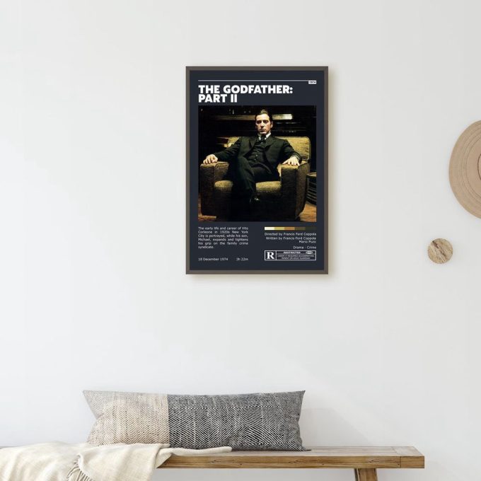 The Godfather Part II Retro Movie Poster Print | Minimalist Movie Poster | Retro Vintage Art Print