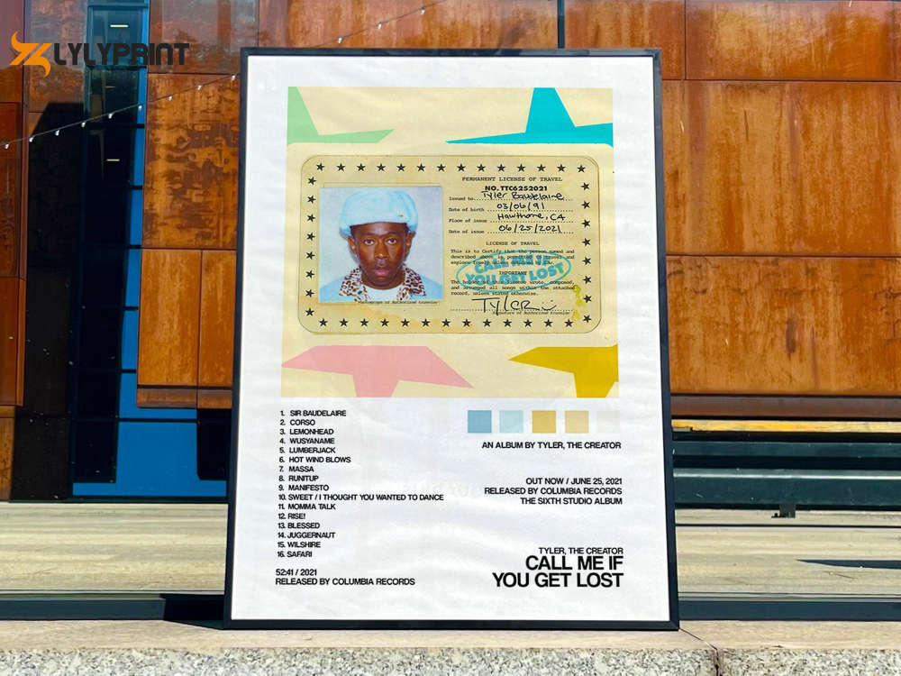 Tyler The Creator “Call me if you get lost” Album Cover Poster Tyler The Creator “Call me if you get lost” Album Cover Poster