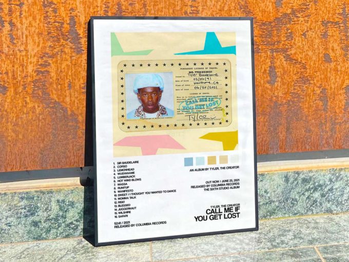 Tyler The Creator “Call me if you get lost” Album Cover Poster