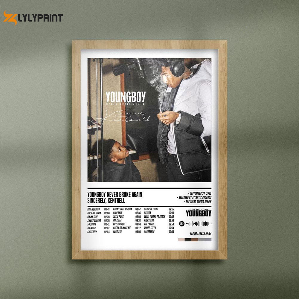 YoungBoy Never Broke Again – Sincerely, Kentrell Poster YoungBoy Never Broke Again – Sincerely, Kentrell Poster