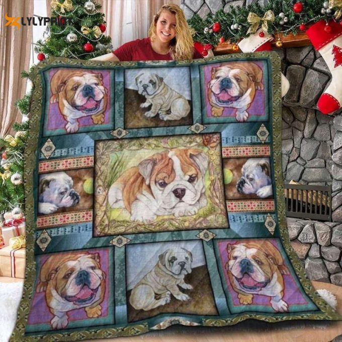 A Cuties Bulldog 3D Customized Quilt
