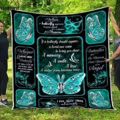 Butterfly Silver A Memory 3D Customized Quilt