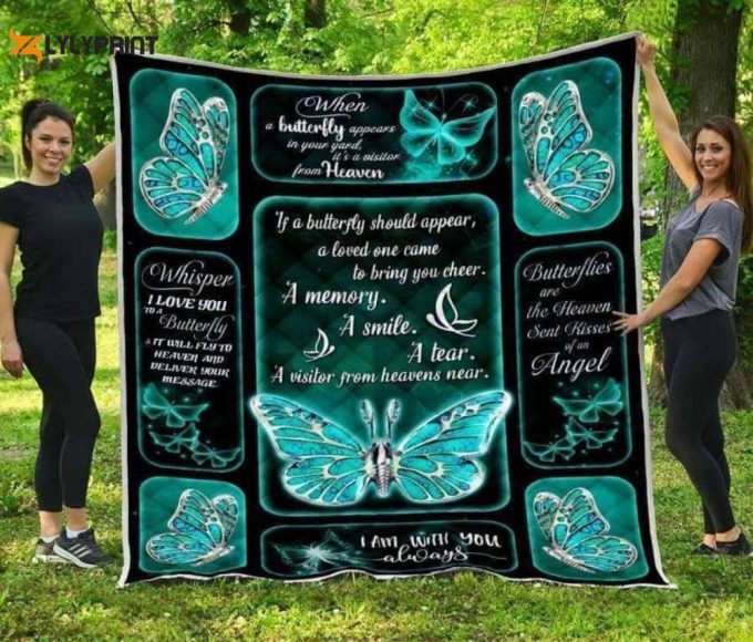 Butterfly Silver A Memory 3D Customized Quilt