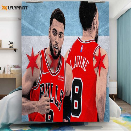 Chicago Bulls 08 Zach LaVine z4 Gift For Fan 3D Full Printing Quilt Home Decor 2024 Gifts Home Decor 2024 Gifts