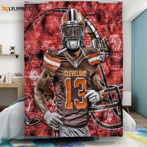 Cleveland Browns Odell Beckham Jr2 Gift For Fan 3D Full Printing Quilt Home Decor 2024 Gifts Home Decor 2024 Gifts