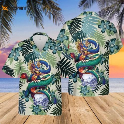 Gifts For Bachelor Party unisex   Vintage Hawaiian Group Hawaii Shirt Gifts Fantasy Dragon  Hawaiian Summer