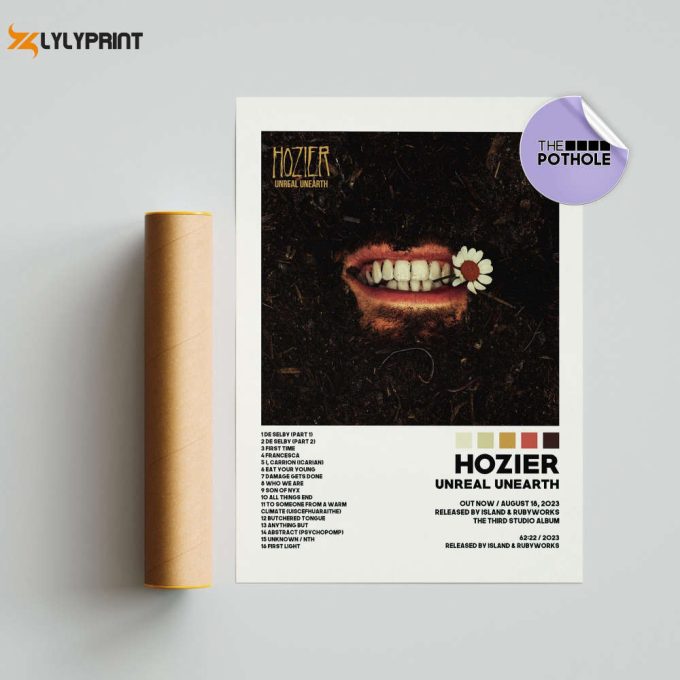 Hozier Posters / Unreal Unearth Poster, Tracklist Album Cover Poster, Print Wall Art, Custom Poster, Hozier, Unreal Unearth