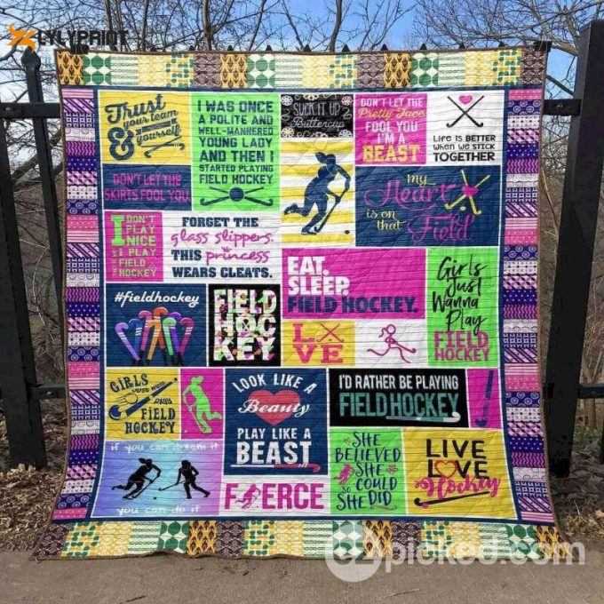 Look Like A Beauty Play Like A Beast 3D Customized Quilt