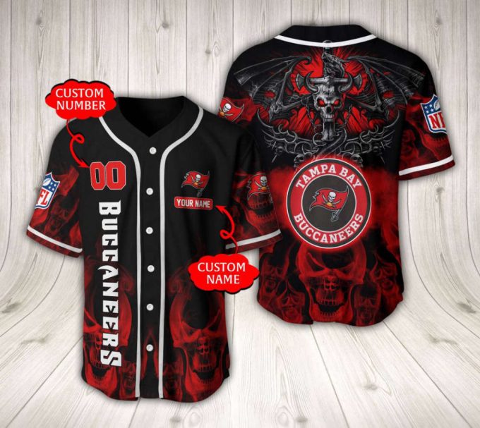 Tampa Bay Buccaneers Baseball Jersey Custom Name And Number Gift For Men Women