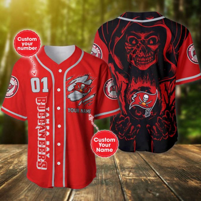 Tampa Bay Buccaneers Baseball Jersey Custom Name And Number Gift For Men Women