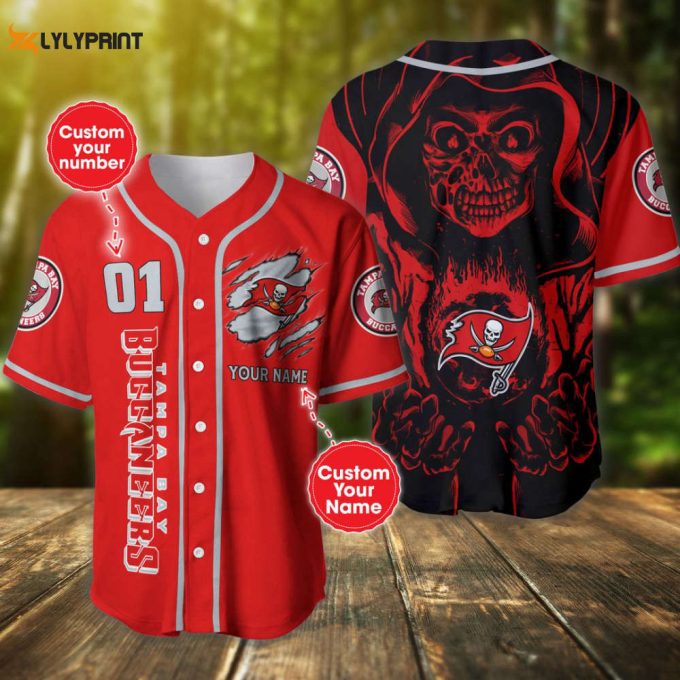 Tampa Bay Buccaneers Baseball Jersey Custom Name And Number Gift For Men Women